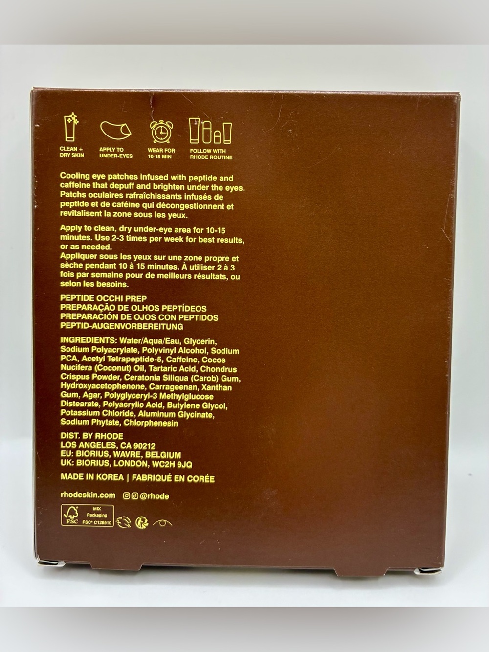 NEW Rhode Peptide Eye Prep Eye Patches Justin Bieber Collab Limited Edition - Picture 2 of 7
